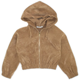 FELPA FULL ZIP CON CAPPUCCIO BAMBINA