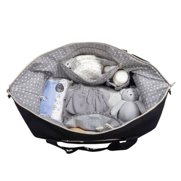 BORSA XL ECO MUM BLACK  WALKING MUM
