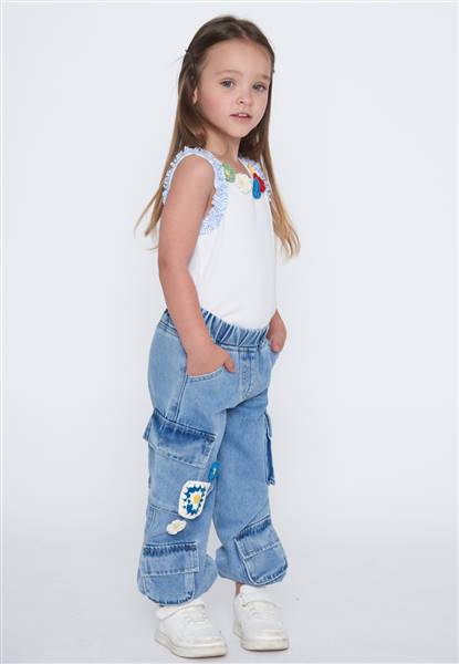 PANTALONE JEANS BAMBINA TOBETOO