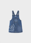 GONNA SALOPETTE JEANS FIORE