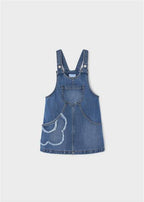 GONNA SALOPETTE JEANS FIORE