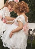 ABITO TULLE RICAMATO GUIPUR