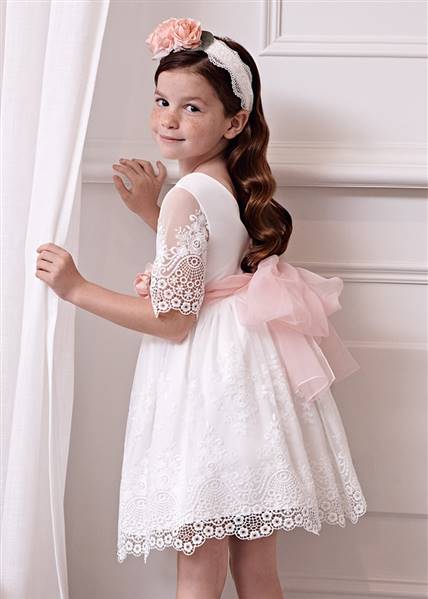 ABITO TULLE RICAMATO GUIPUR
