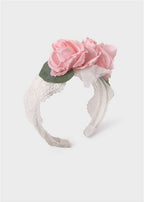 CERCHIETTO FIORE TULLE RICAM.