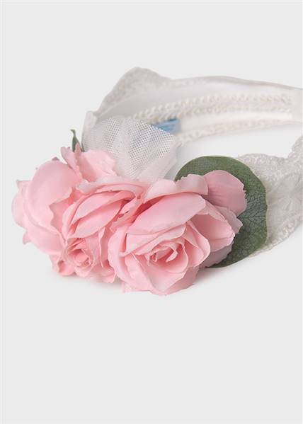 CERCHIETTO FIORE TULLE RICAM.