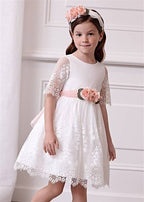 CERCHIETTO FIORE TULLE RICAM.