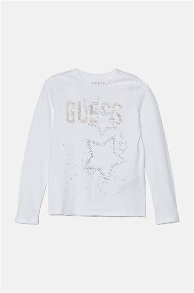 LS T-SHIRT W/STRASS GUESS