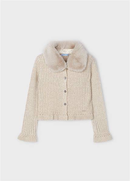 CARDIGAN TRICOT COLLETTO PELL