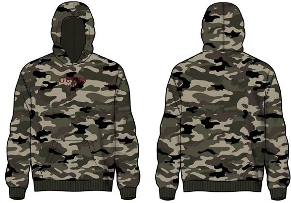 FELPA CAMOUFLAGE GUESS