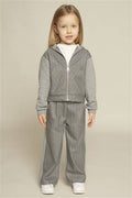 PANTALONE IN FELPA RIGATA  BAMBINA