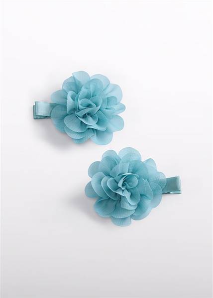 SET 2 FERMAGLI FIORI CHIFFON ABEL E LULA