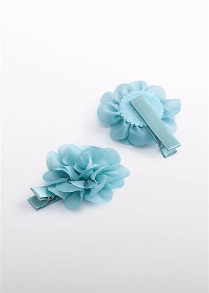 SET 2 FERMAGLI FIORI CHIFFON ABEL E LULA