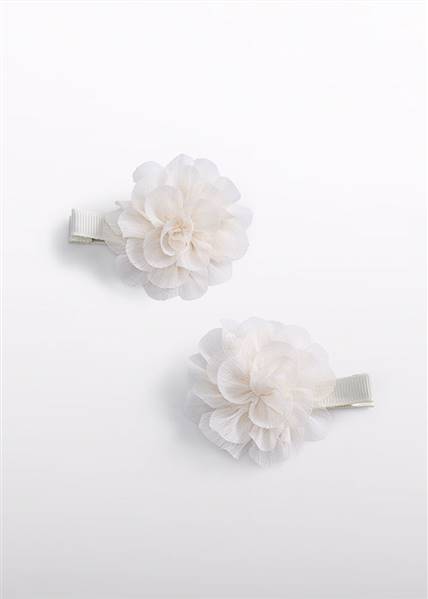 SET 2 FERMAGLI FIORI CHIFFON ABEL E LULA