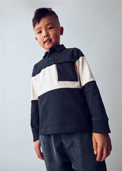 POLO M/L COLOR BLOCK