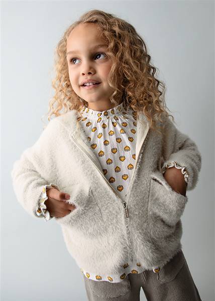 FELPA TRICOT CON PELLICCIA MAYORAL