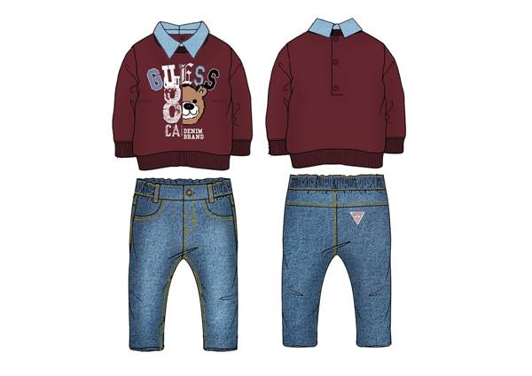 COMPLETO FELPA E PANTALONI GUESS
