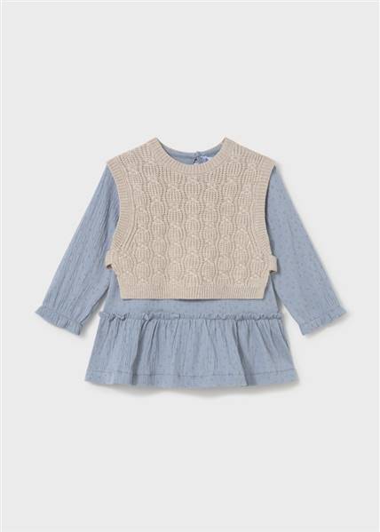 VESTITO CON GILET TRICOT