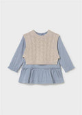 VESTITO CON GILET TRICOT