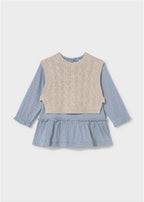 VESTITO CON GILET TRICOT