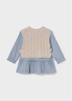 VESTITO CON GILET TRICOT