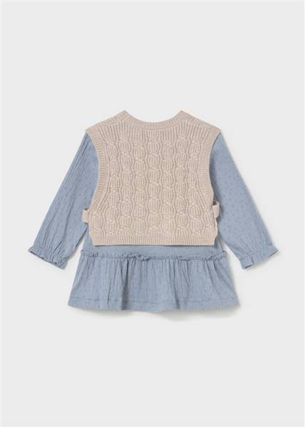 VESTITO CON GILET TRICOT