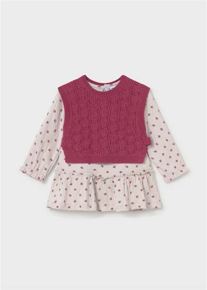VESTITO CON GILET TRICOT