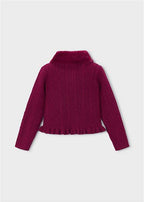 CARDIGAN CON COLLETTO IN PELLICCIA MAYOR