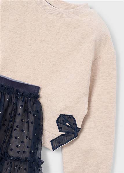 COMPLETO FELPA E GONNA IN TULLE MAYORAL