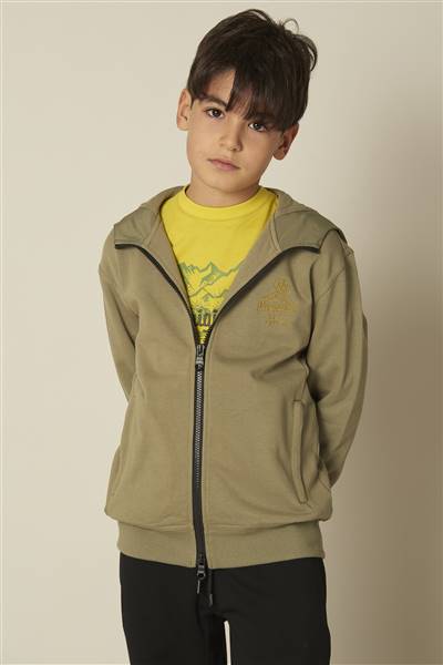 FELPA FULL ZIP CON CAPPUCCIO REFRIGI