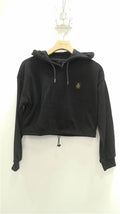 FELPA CROPPED CON CAPPUCCIO