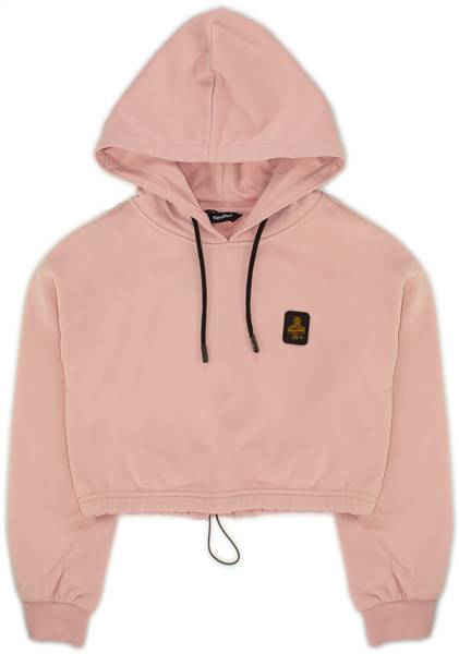 FELPA CROPPED CON CAPPUCCIO