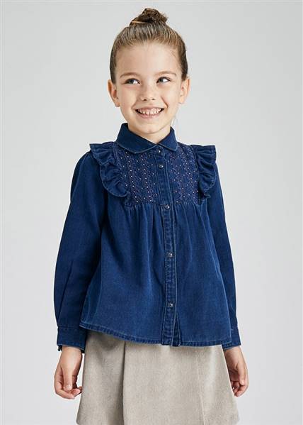 CAMICIA DI JEANS RICAMATA