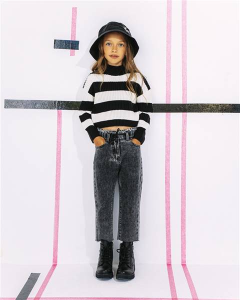 JEANS CON LACCI TO BE TOO BAMBINA