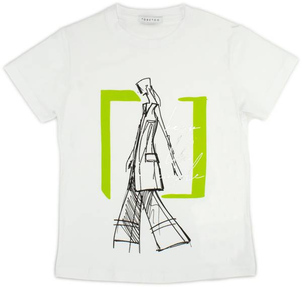 T-SHIRT CROPPED CON STAMPA