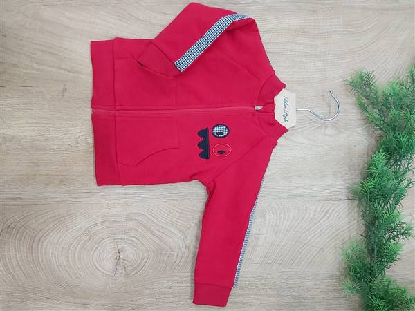 FELPA CON ZIP Y-CLÙ NEONATO