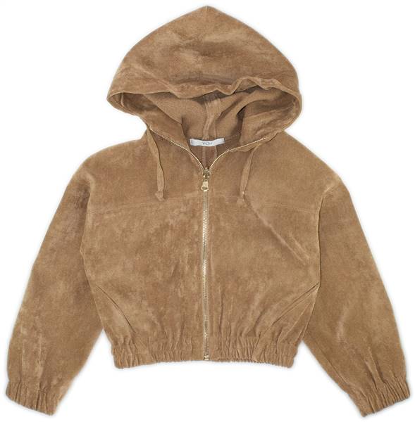 FELPA FULL ZIP CON CAPPUCCIO BAMBINA