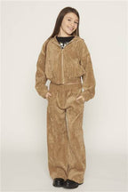 MAGLIA FULL ZIP CAPPUCCIO RAGAZZA